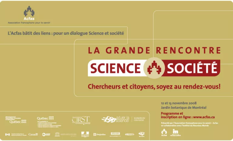 Affiche de la Grande rencontre Science et société, 2008 